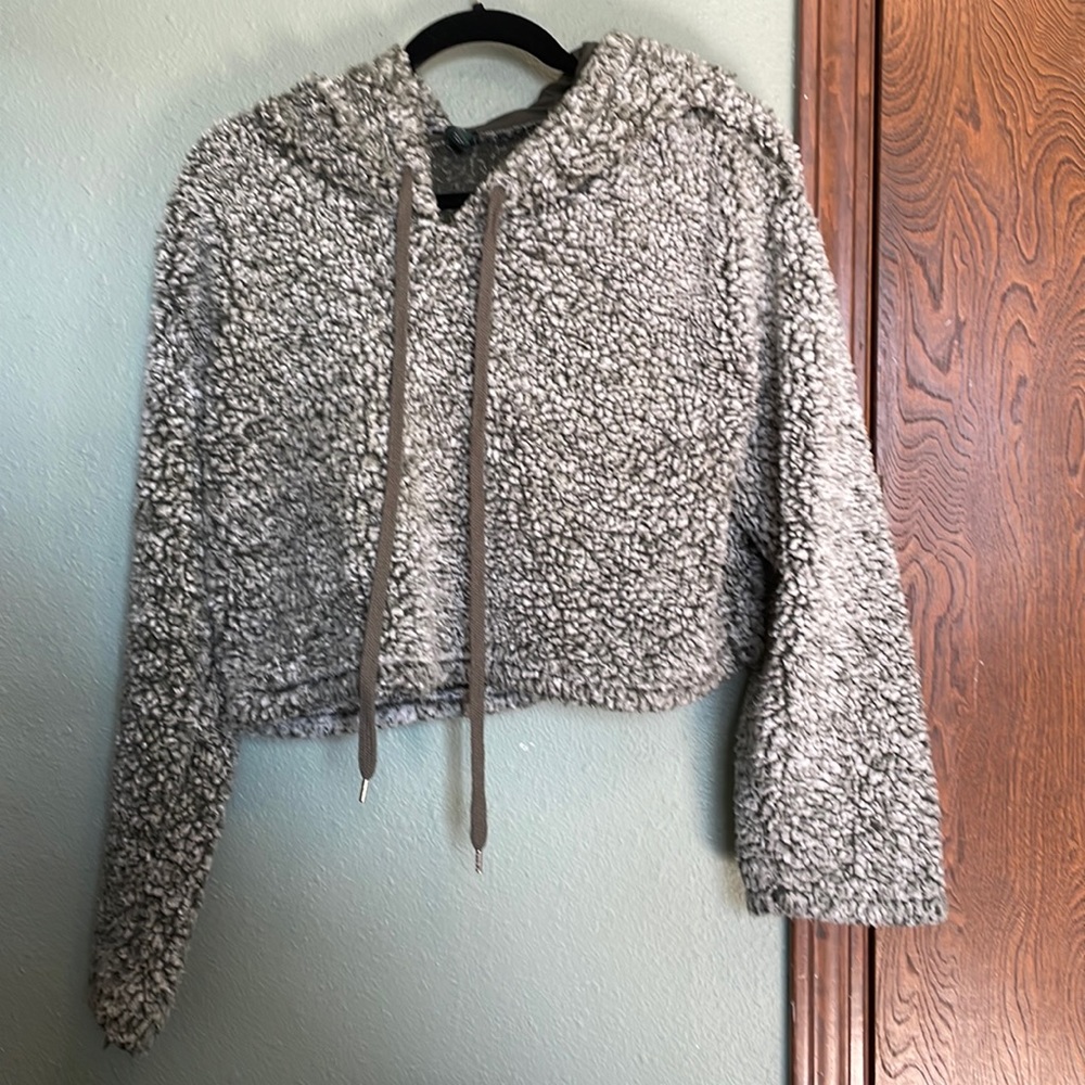 Fluffy Cropped Sweatshirt